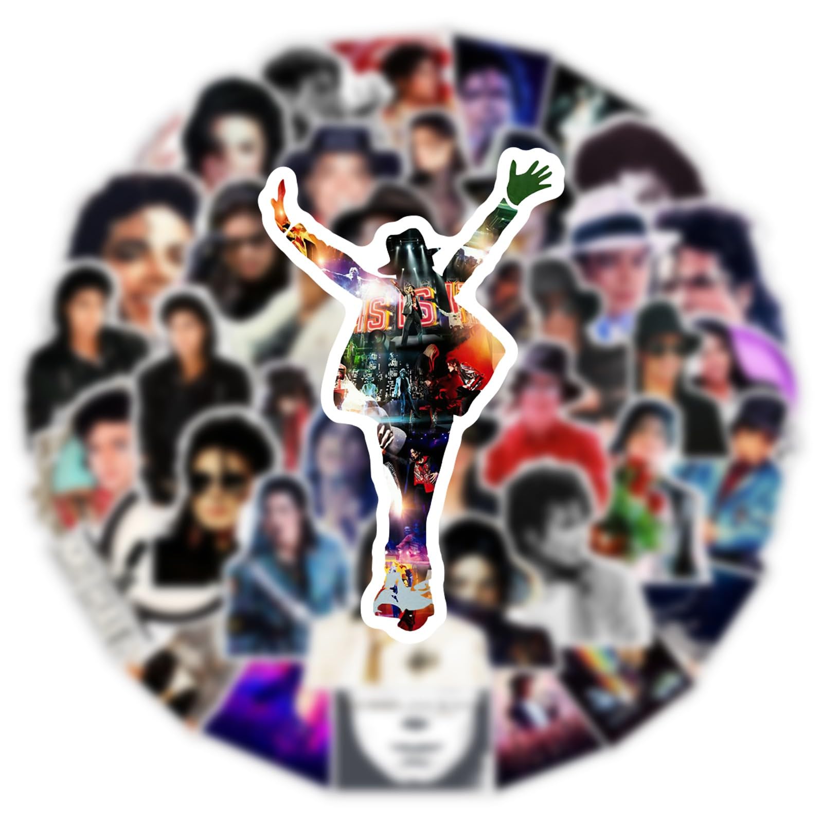 60PCS Micheal Stickers for Water Bottles Vinyl Aesthetic Stickers Laptop Deco Skateboard Computer Stickers. (MC)