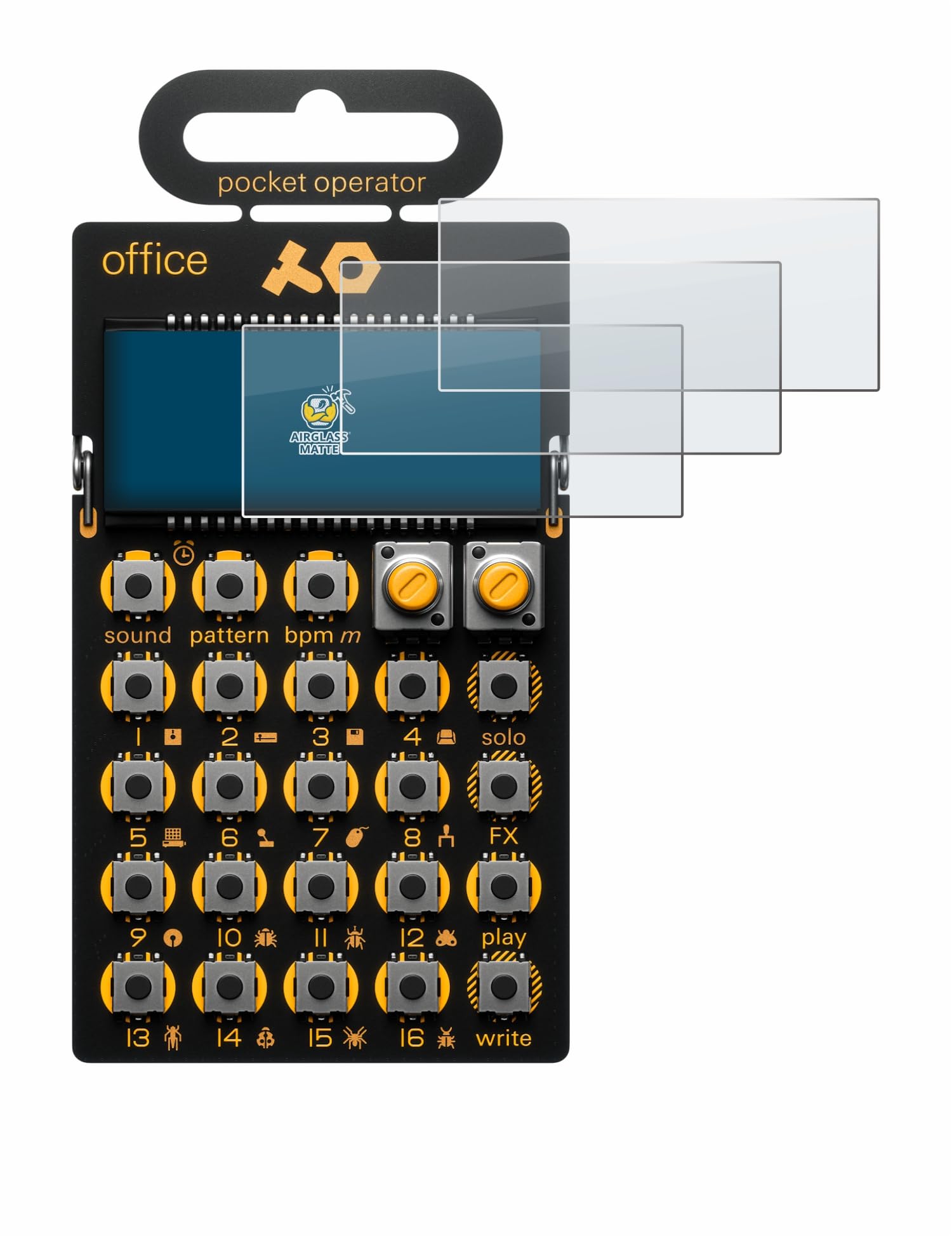 brotect Anti-Glare Glass Screen Protector Matte Compatible with Teenage Engineering PO-24 Office (3 Pack) - Anti-Scratch 9H Protection Film