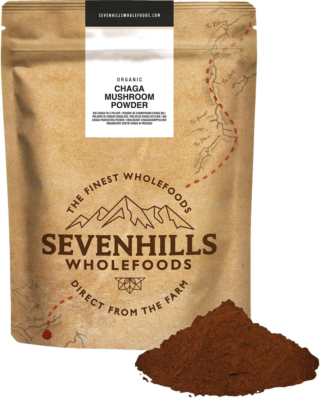 Sevenhills Wholefoods Organic Chaga Mushroom Powder 100g BigaMart