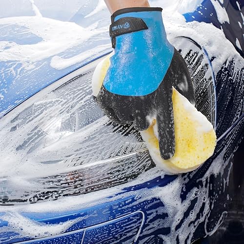 Miniatura 10 de KAYGO Guantes de trabajo térmicos impermeables para hombres y mujeres, revestimiento de látex a mano completa, forro aislado acrílico para clima