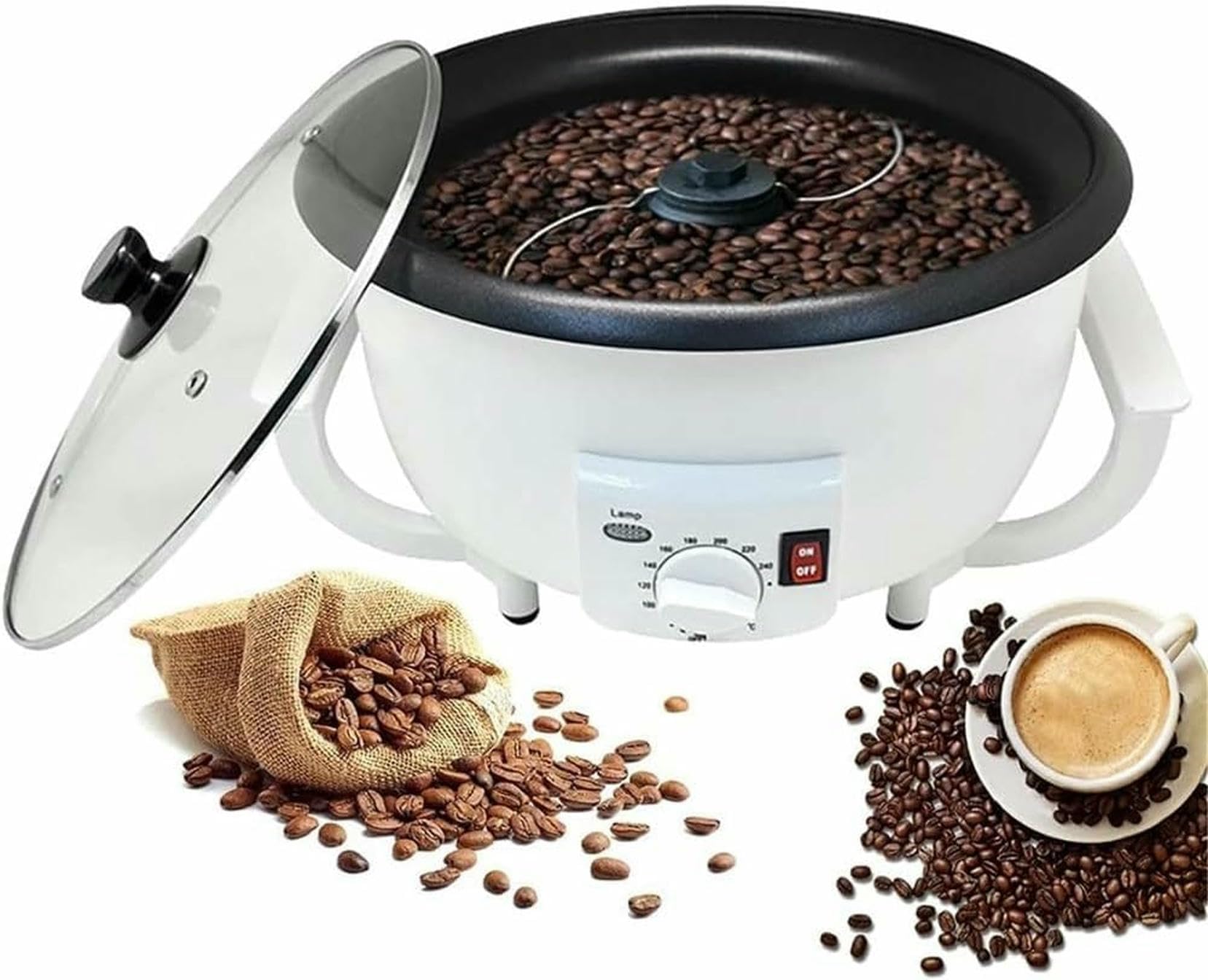 Grille-pain à café 1200W à chaleur uniforme et température réglable