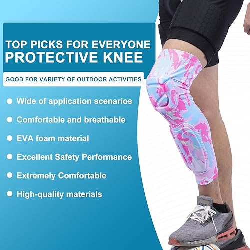 Miniatura 9 de TIAXU TIAXU Rodilleras acolchadas para pantorrillas, manga de compresión para piernas, protector de muslo, espinilleras para fútbol, baloncesto,