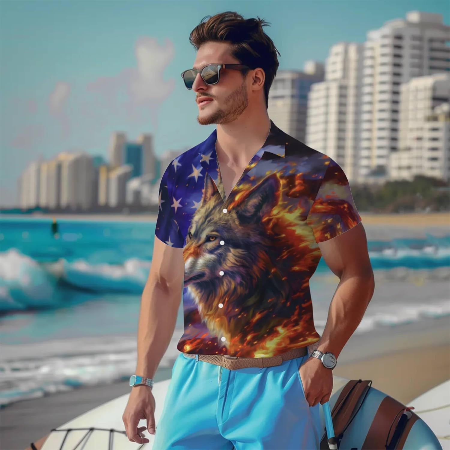 3D Pattern Print Shirt Unique Graphics Long Sleeve Casual Button Down Shirt Ideal Parties Family Gatherings Comfortable - Image 7