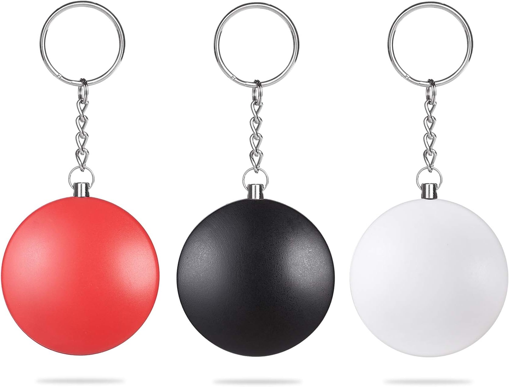 Xerfira Personal Alarm, Panic Alarm, Emergency Security Alarm, Pocket Alarm, Keychain with 130db Alarm, Self-Protection for Woman and Children, Alarm Keychain, Set of 3, Safety for your Family, in Black, Red, White