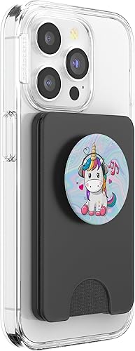 Miniatura 9 de Lindos auriculares de unicornio sentado con diseño de unicornio y remolino, PopSockets PopGrip agarre intercambiable para teléfonos y tabletas
