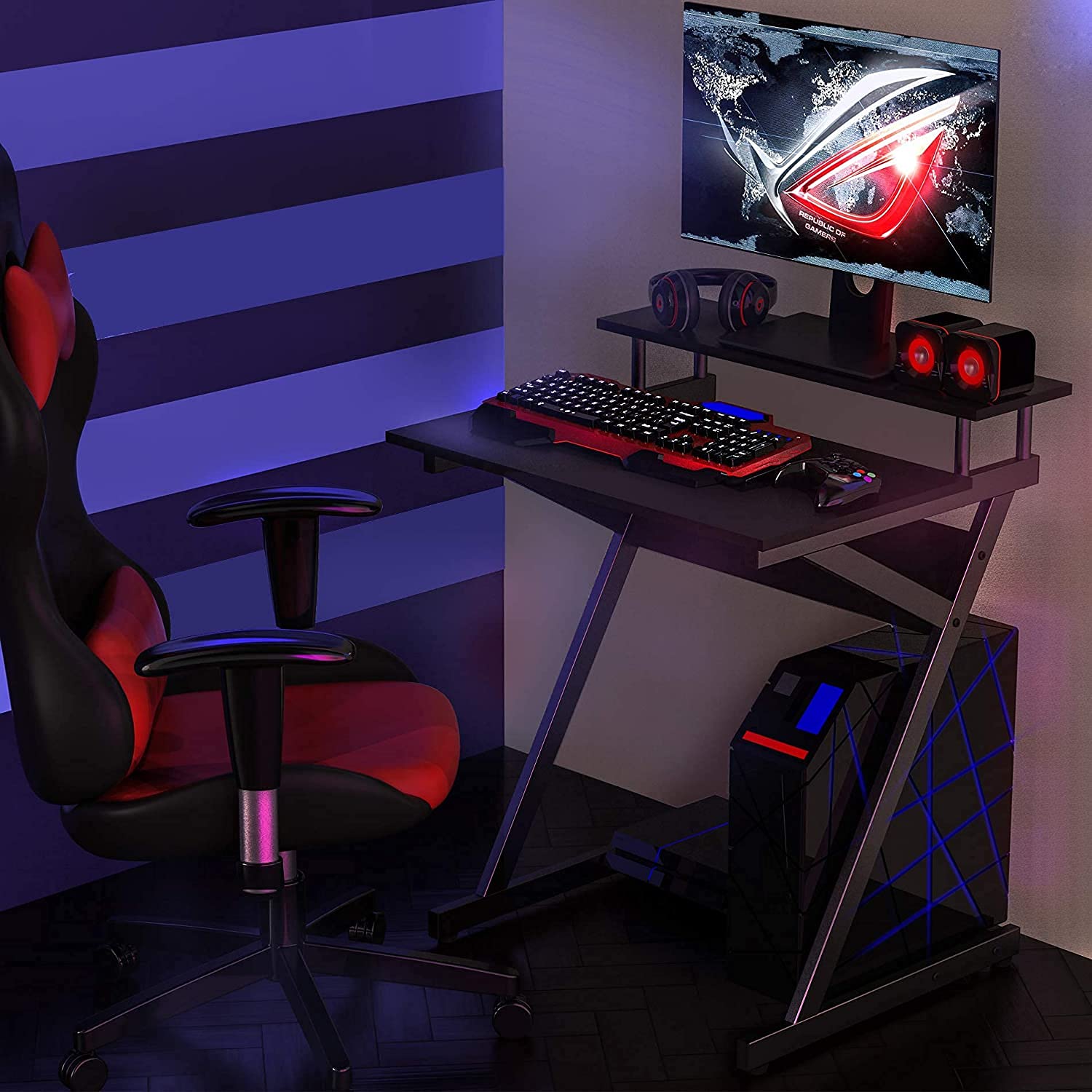 Showay Computer Desk, Computer Workstation for Small Spaces with