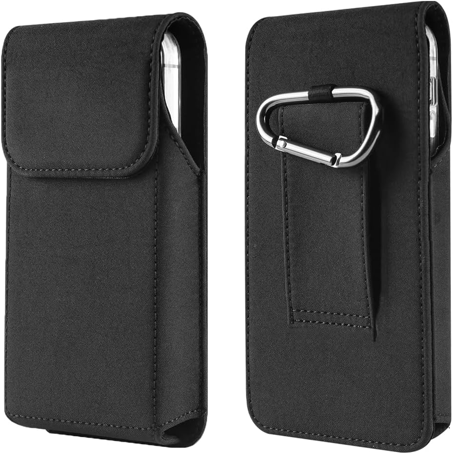 Large Cell Phone Holster with Belt Clip Loop Pouch Holder Belt Case for Motorola Moto G Stylus 5G 2022 G Power 5G 2024 G Play, Samsung Galaxy A14 A05 A22 5G S21 Ultra, Nokia G50 X100 G300, TCL 30XL