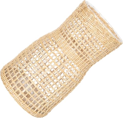 Zerodeko Rattan Glass Vase Office Wicker to Weave