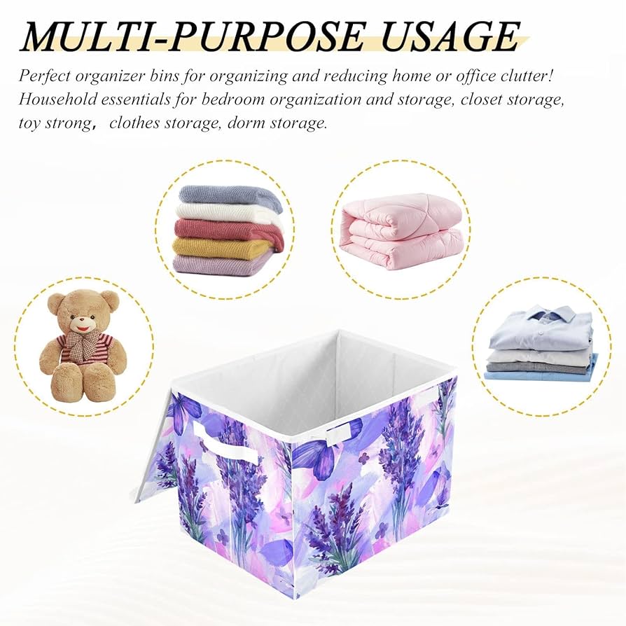 Amazon｜MAKIKU 収納ボックス 折り畳み式 布 ふた付き