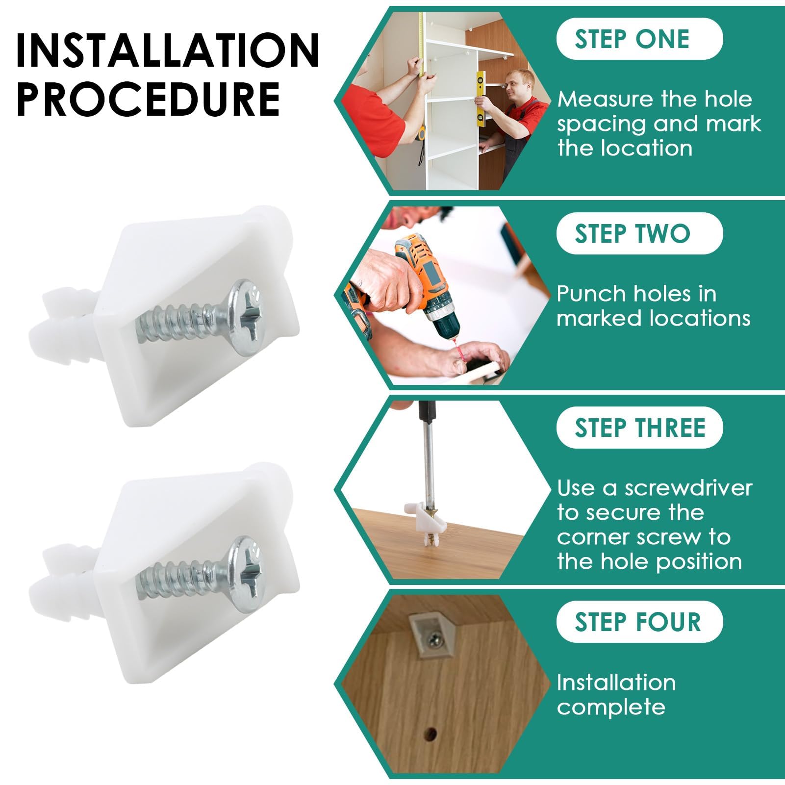 24Pcs White Shelf Support Pins, ReplacementScrews Shelf Support Pins, Compatible with IKEA Part 101558 (Pax, KOMPLEMENT) - Image 4