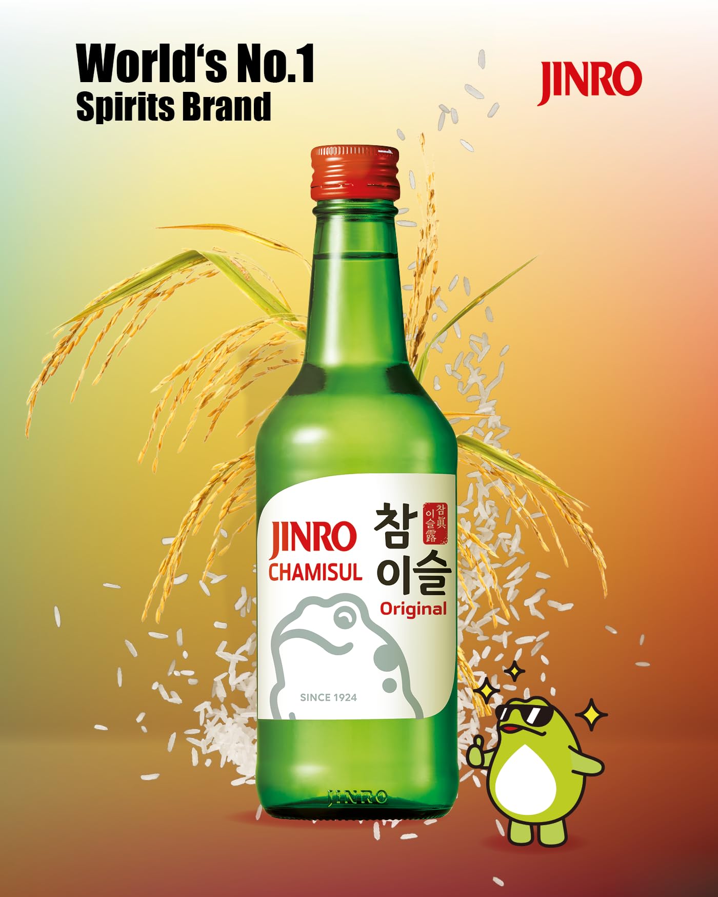 JINRO Hitejinro Chamisul Original Soju 20,1% Vol 350 ml