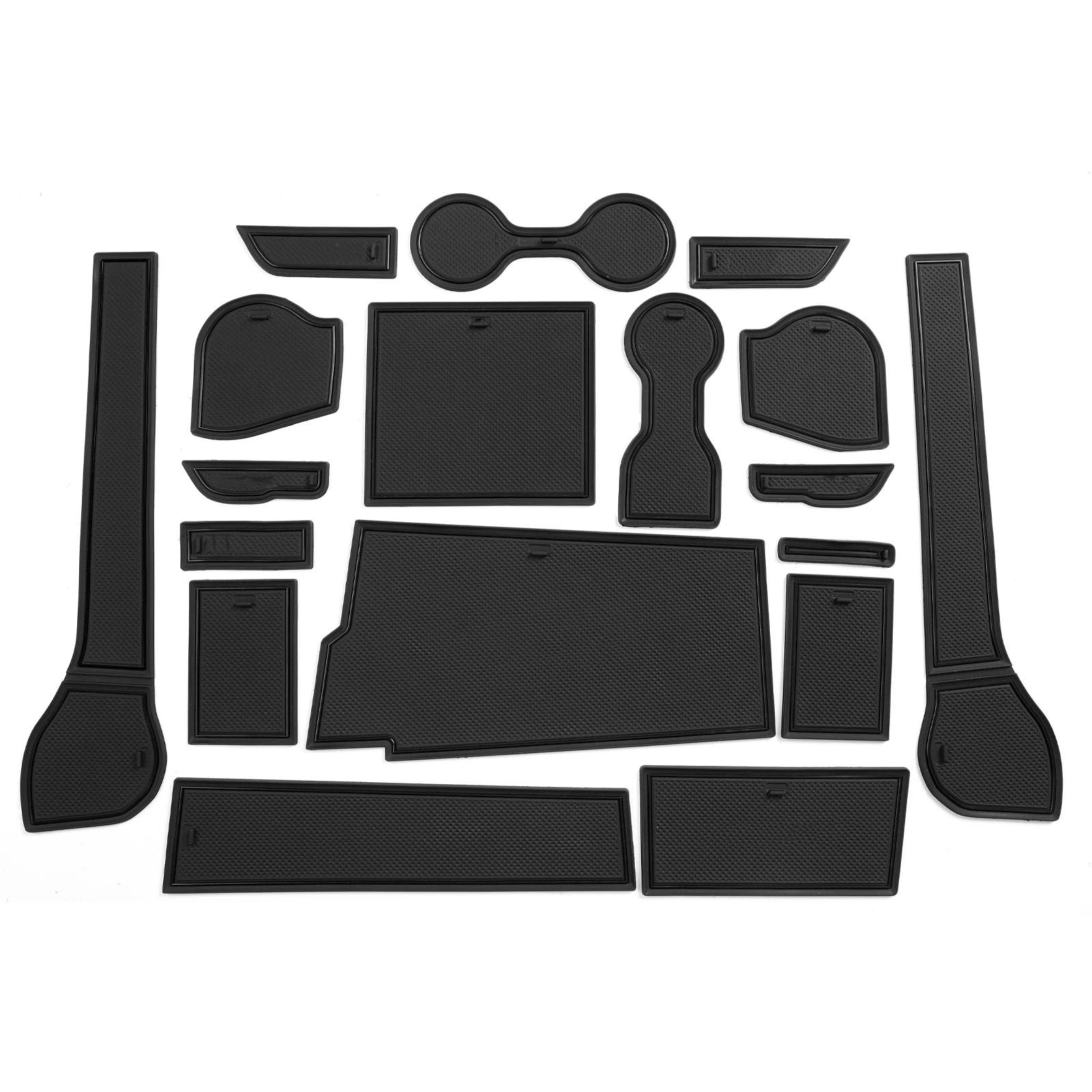 ahhccne Rubber Mats for Centre Console for Isuzu D-MAX 2019+, LHD/RHD Rubber Mats for Centre Console