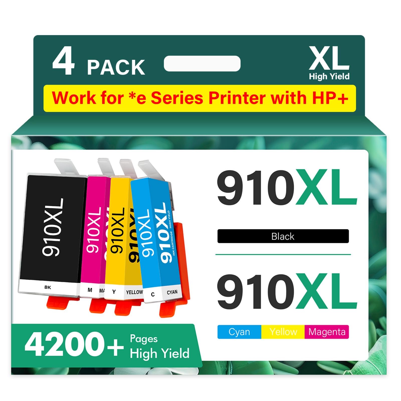 910XL 910 8015e Ink Cartridges Combo Pack: Replacement for HP 8025e 910 XL 910XL Black and Color 910XL/910 Multipack for OfficeJet Pro 8015e 8025e 8028e 8020 8035e 8034e 8020e 8025 8010 8028 Printer