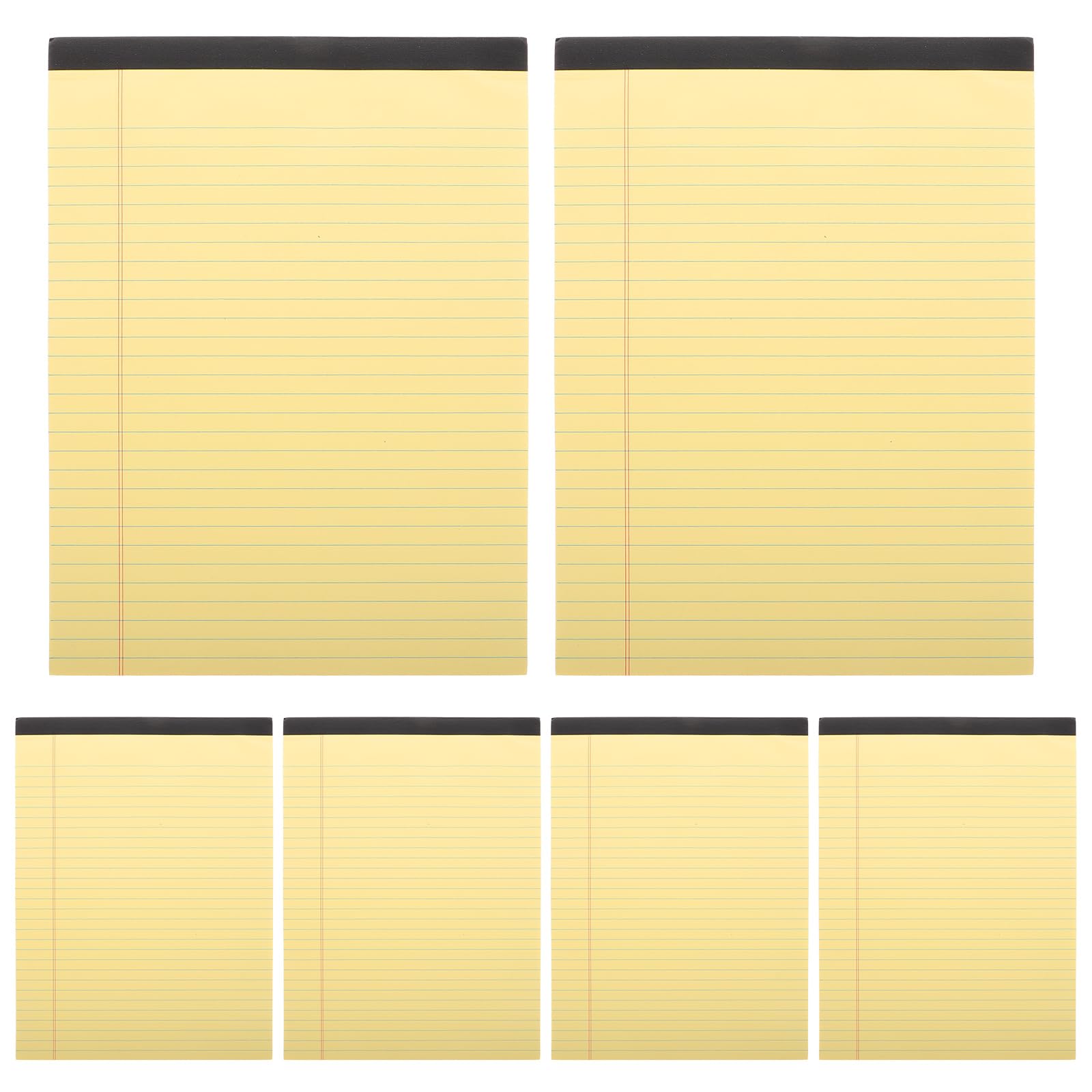 SOIMISS Confezione da 6 Quaderni per Note Formato A4 con Pagine a Linee, Layout a Sezioni, Quaderno di Scrittura Giallo per Ufficio e Scuola