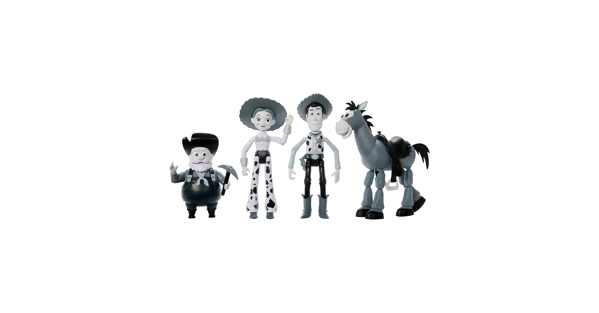 【値下】woody's ROUNDUP モノクロ　フィギュア 2023 Disney Pixar Toy Story Woody's Roundup 4-Packs (Black