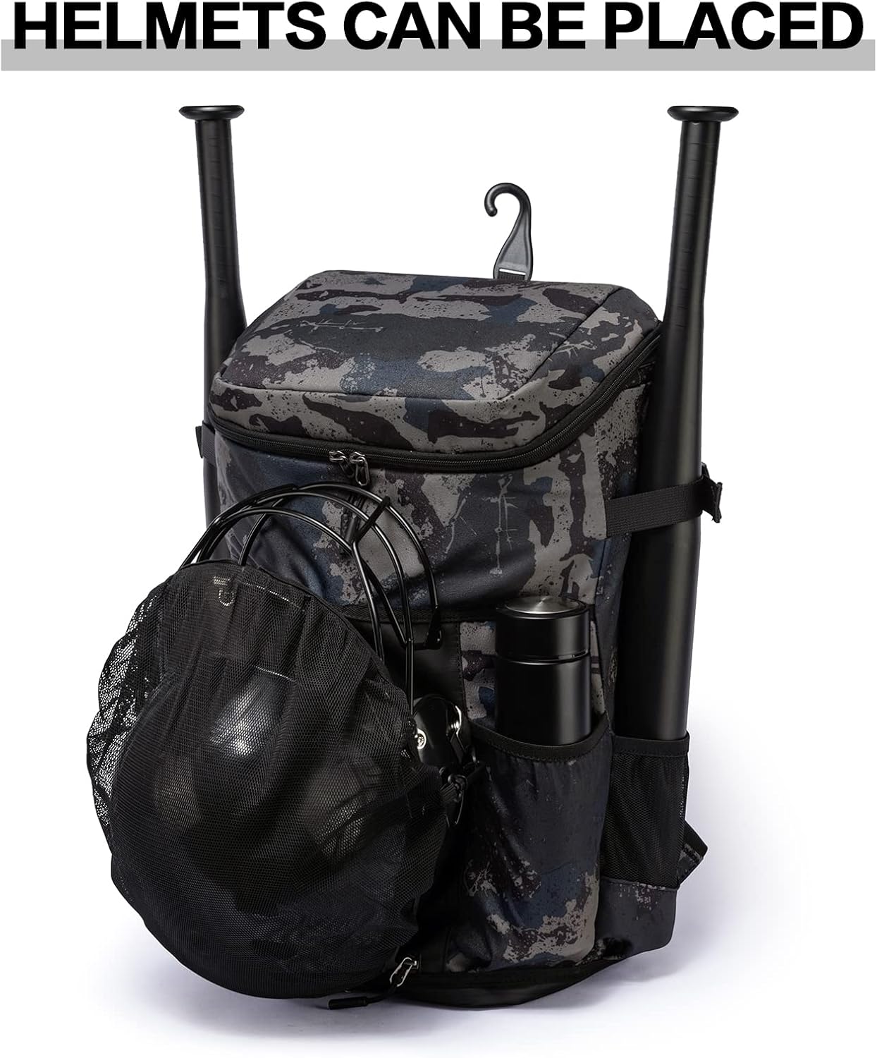 TUGUAN Baseball Backpack for Youth&Adults Sports Exercise Training Softball Soccer Coach Baseball Bat Equipment Backpack Bags Shoe Compartment with Hook for Helmet : Sports & Outdoors