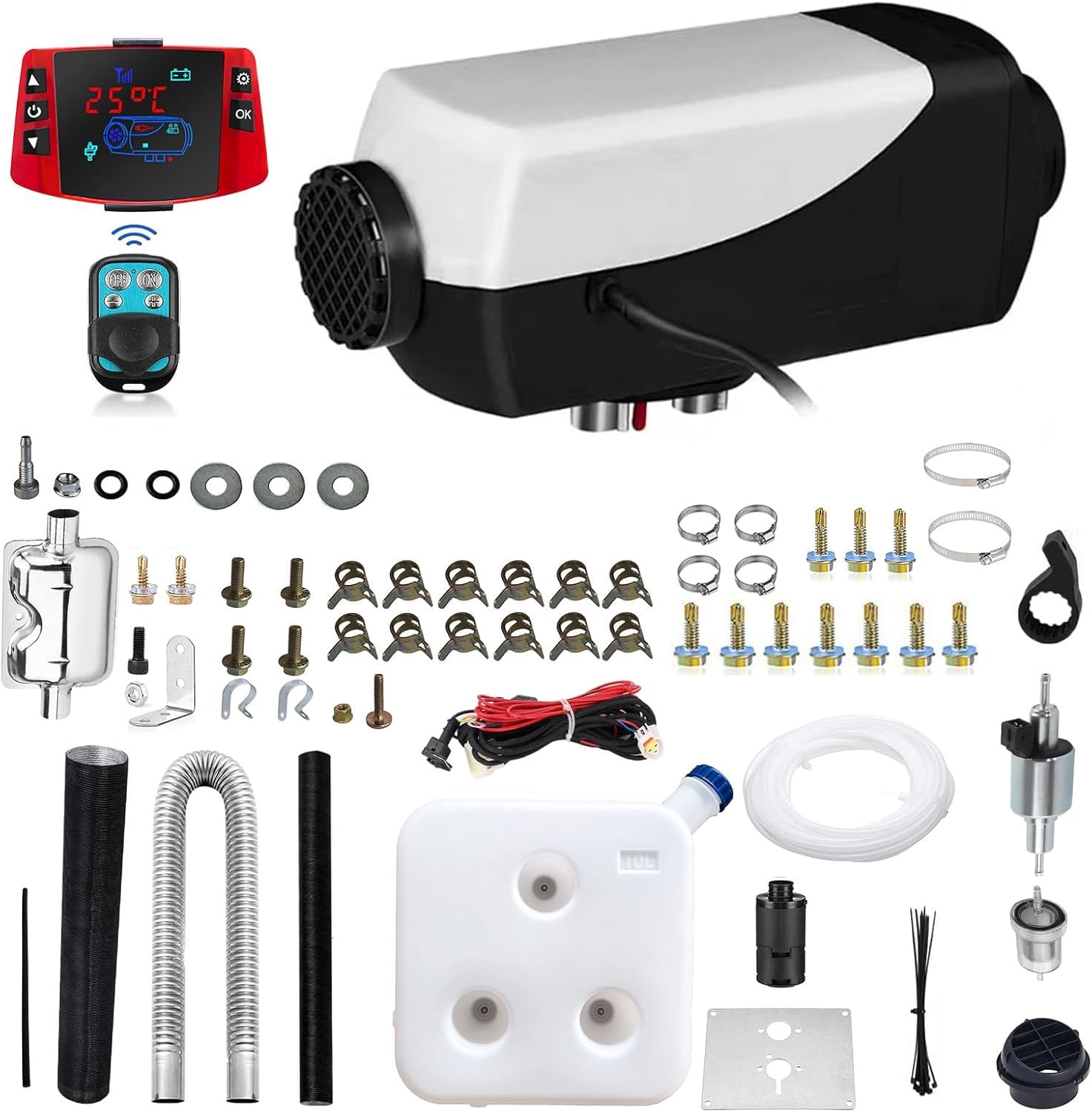 ZHIBANG Diesel-Luftheizung Einzigartige intelligente 12V/8KW Dieselheizungen, Autoheizung mit LCD Display, 10L Kraftstofftank, geeignet für Wohnmobil, Anhänger, LKW, Boot,Familiengebrauch (ZB-016)