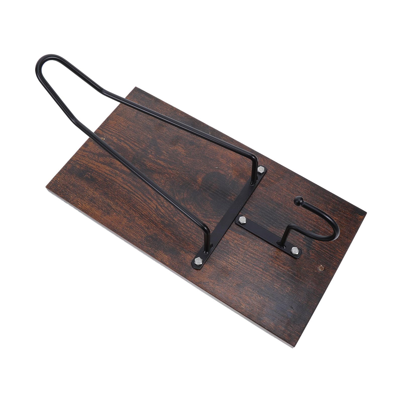Soporte de pared para casco de moto con gancho de madera y metal para colgar chaquetas