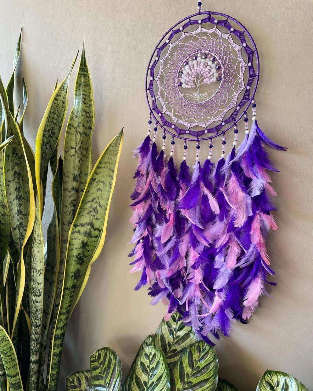 UVID Purple Mix Life of Tree Dream Catcher for Wall Hanging,Home Decor-image-44