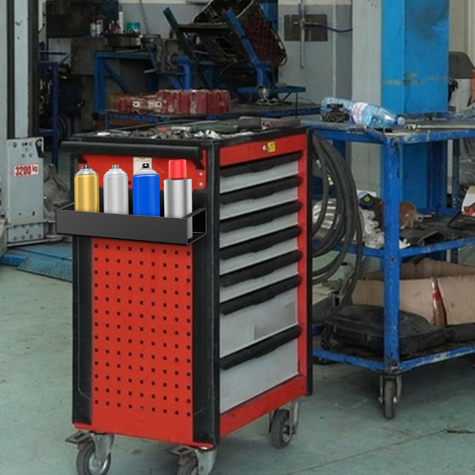 YEXEXINM 2 botes de espray magnéticos, soporte para latas para botellas de spray, color negro, soporte para latas de aerosol, soporte para taller para latas de aerosol, estantería