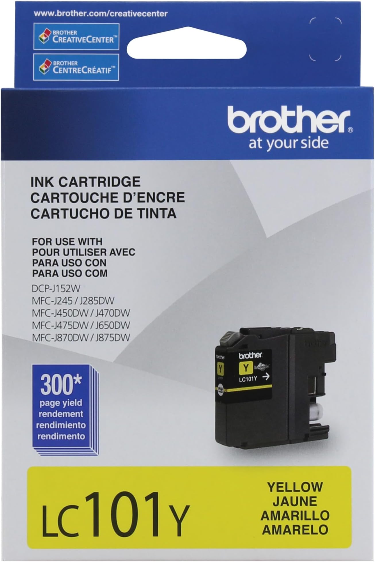 Brother Printer LC101Y Yellow Ink Cartridge