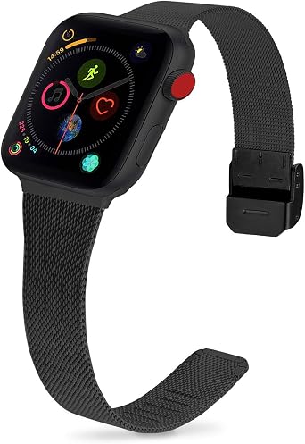 Cinturino per Apple Watch 38mm, Fullmosa Acciaio Inossidabile Cinturino in  Metallo per iWatch Compatibile con Apple Watch Serie SE 6 5 4 3 2 1, 38mm  Nero + Hardware Nero : Amazon.it: Moda