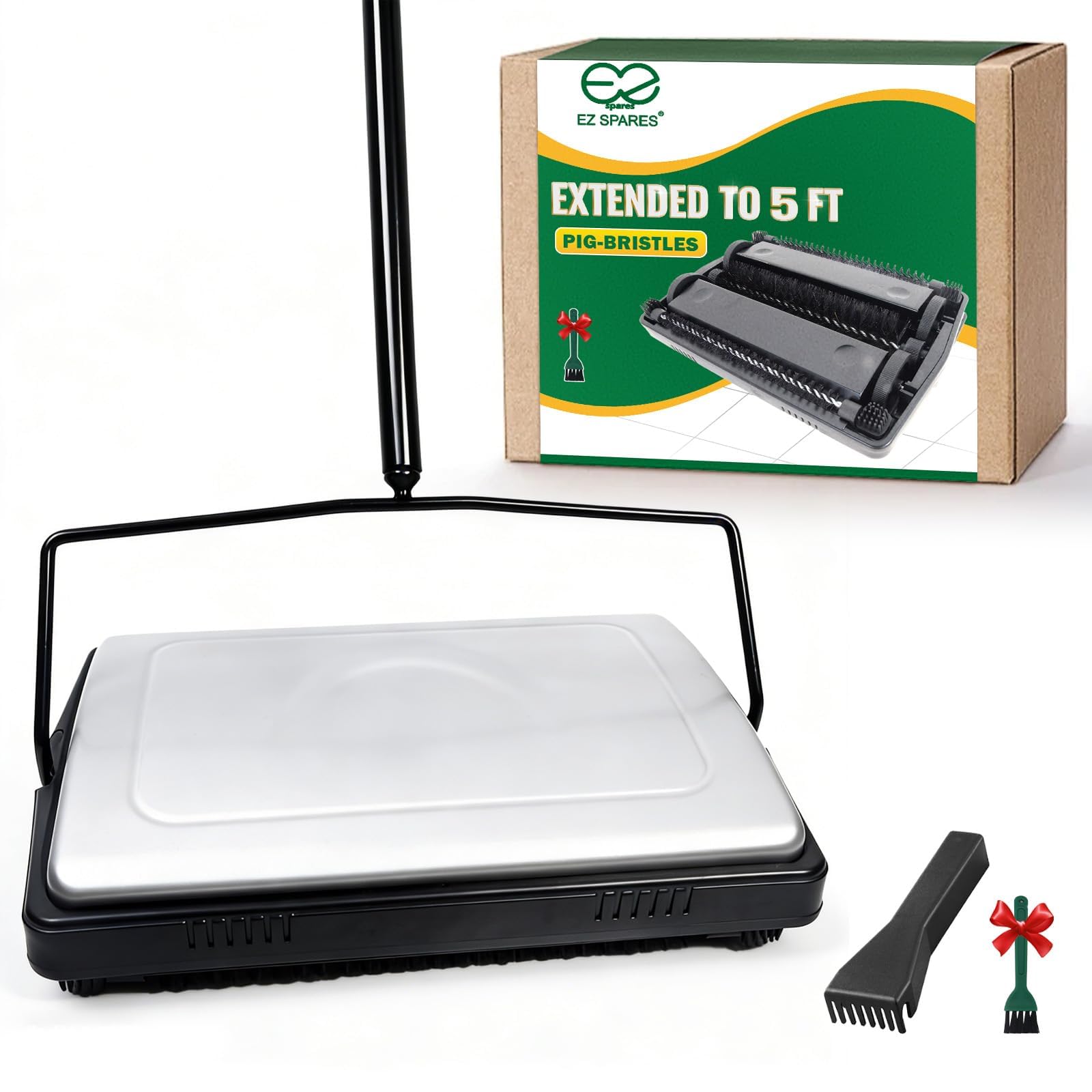 EZ SPARES Quiet Carpet Sweeper