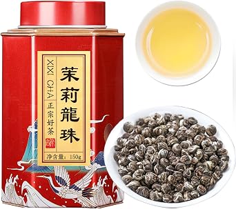 XIXICHA Jasmine Tea, Jasmine Flower Tea, Jasmine Dragon Pearl Tea Leaves, Special Grade Jasmine Dragon Pearl, 150g, 2025 New Tea, Chinese Tea, Tea Leaves, Jasmine Tea, Dragon Ball Herbal Tea, Tea