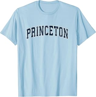 Princeton New Jersey NJ Vintage Sports Design Navy Design T-Shirt