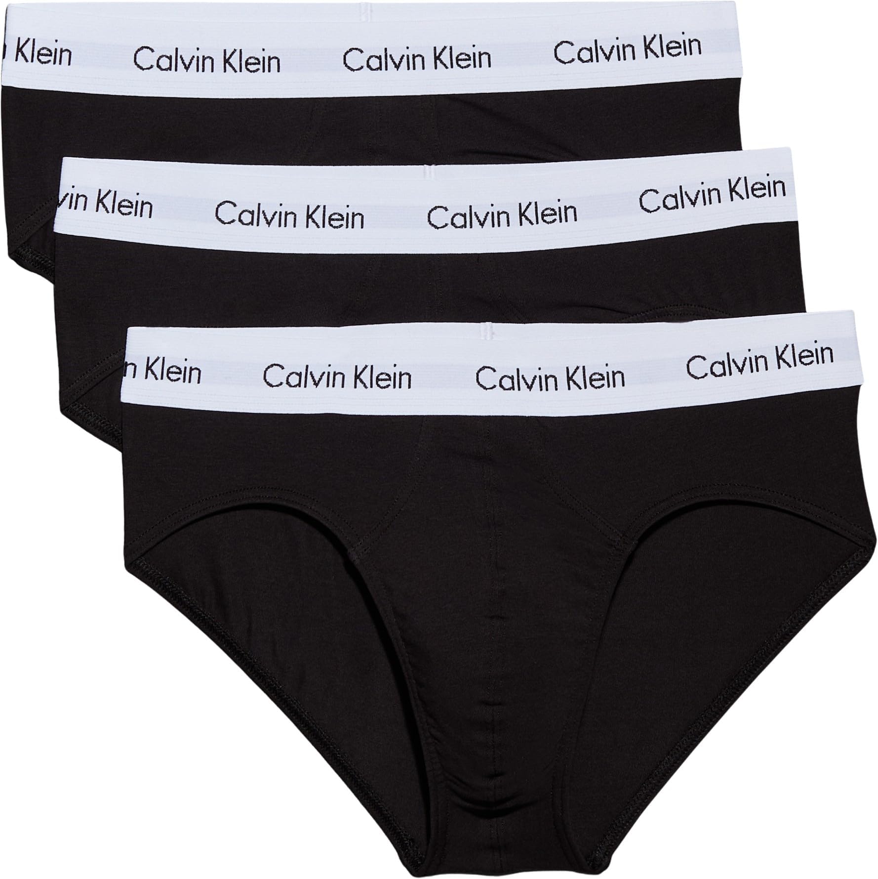 Cotton Stretch 3 Pack Brief, Black with Red/Green/Navy