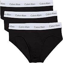 Calvin Klein Uomo Slip Hipster Confezione da 3 Intimo, Nero (Black), L