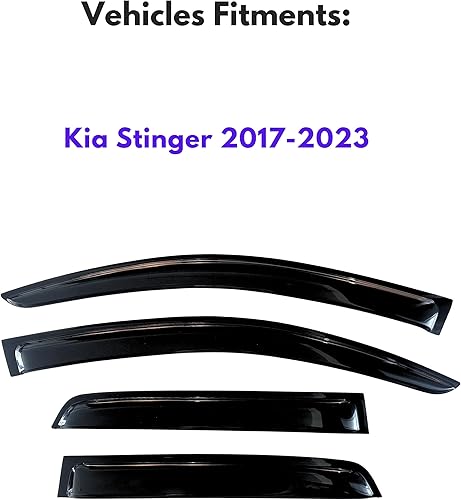 Miniatura 24 de KPY Moldura deflectora de viento con protección contra la lluvia compatible con Mazda CX-3 2016-2021 (CX3), 4 unidades, para ventana lateral