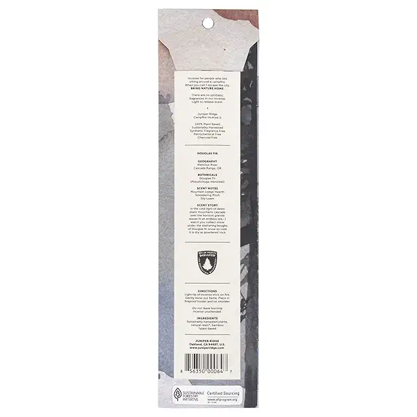 Juniper Ridge All-Natural Aromatic Campfire Incense - Long-Lasting Bamboo Sticks - Aromatherapy & Meditation Therapy - No Synthetic Fragrance - Douglas Fir - 20 Count 4