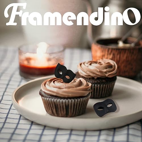 Miniatura 2 de Framendino, Paquete de 2 mini moldes de silicona para mascarada de fondant, chocolate, polímero, arcilla, decoración de pasteles, decoración de