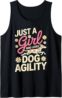 Dog Agility Art for Women Girls Dog Training Dog Agility Tank Top