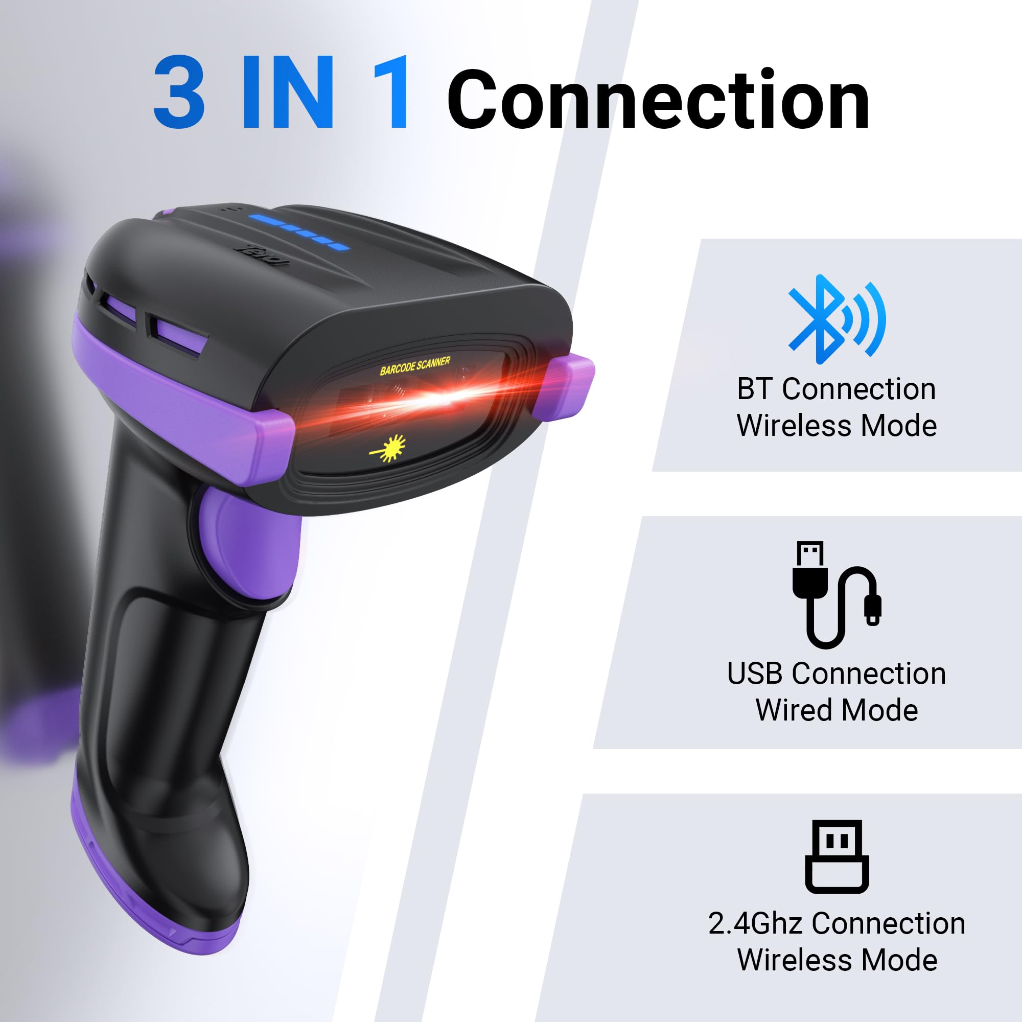 Tera Escáner De Código De Barras Profesional Con Interruptor De