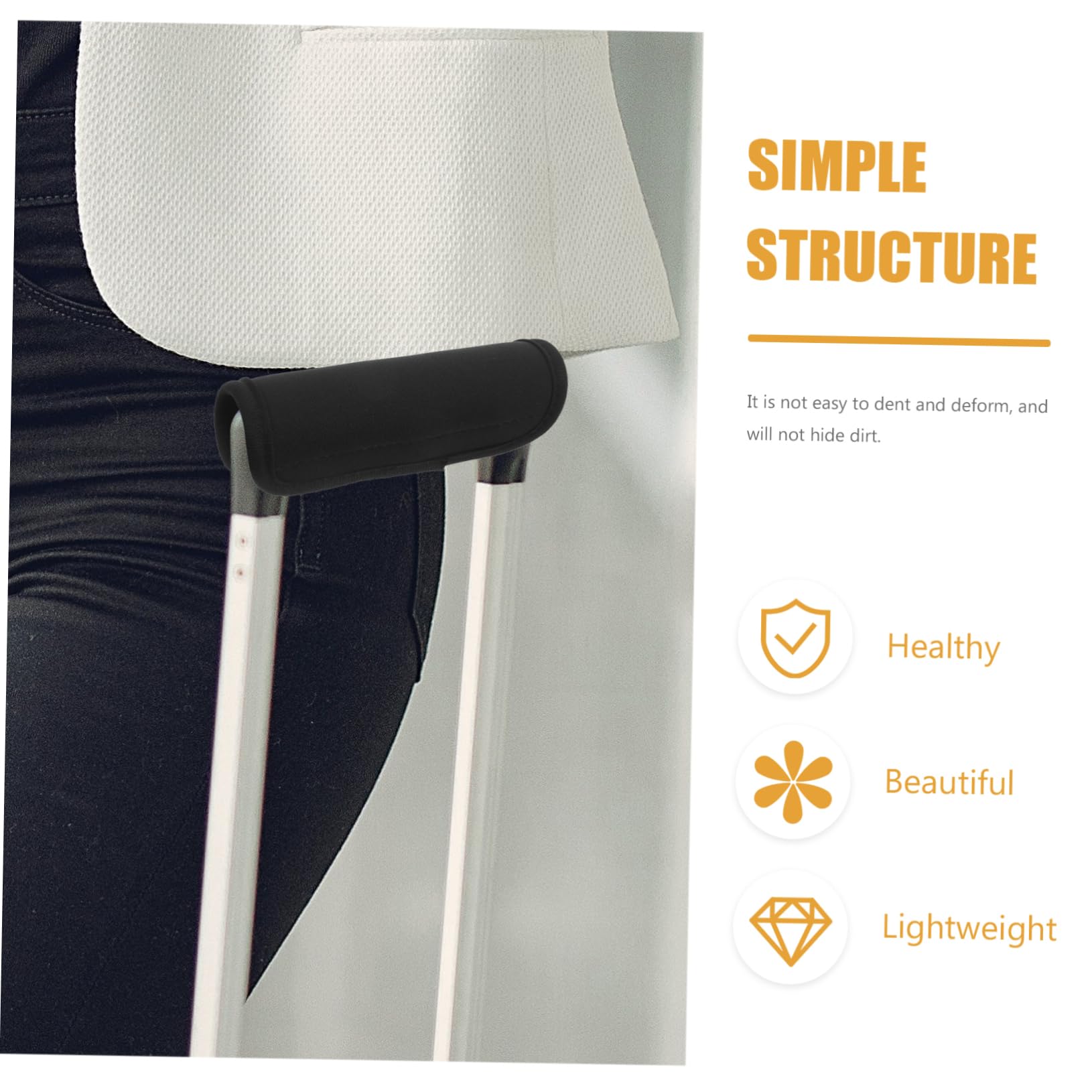 Healeved 5 Series Funda para Asa De Equipaje Maletas Identificador De Equipaje Envoltura De Agarre De Maleta Envoltura De Mango De Equipaje Envoltura De Equipaje Neopreno Negro 2 Piezas X 5