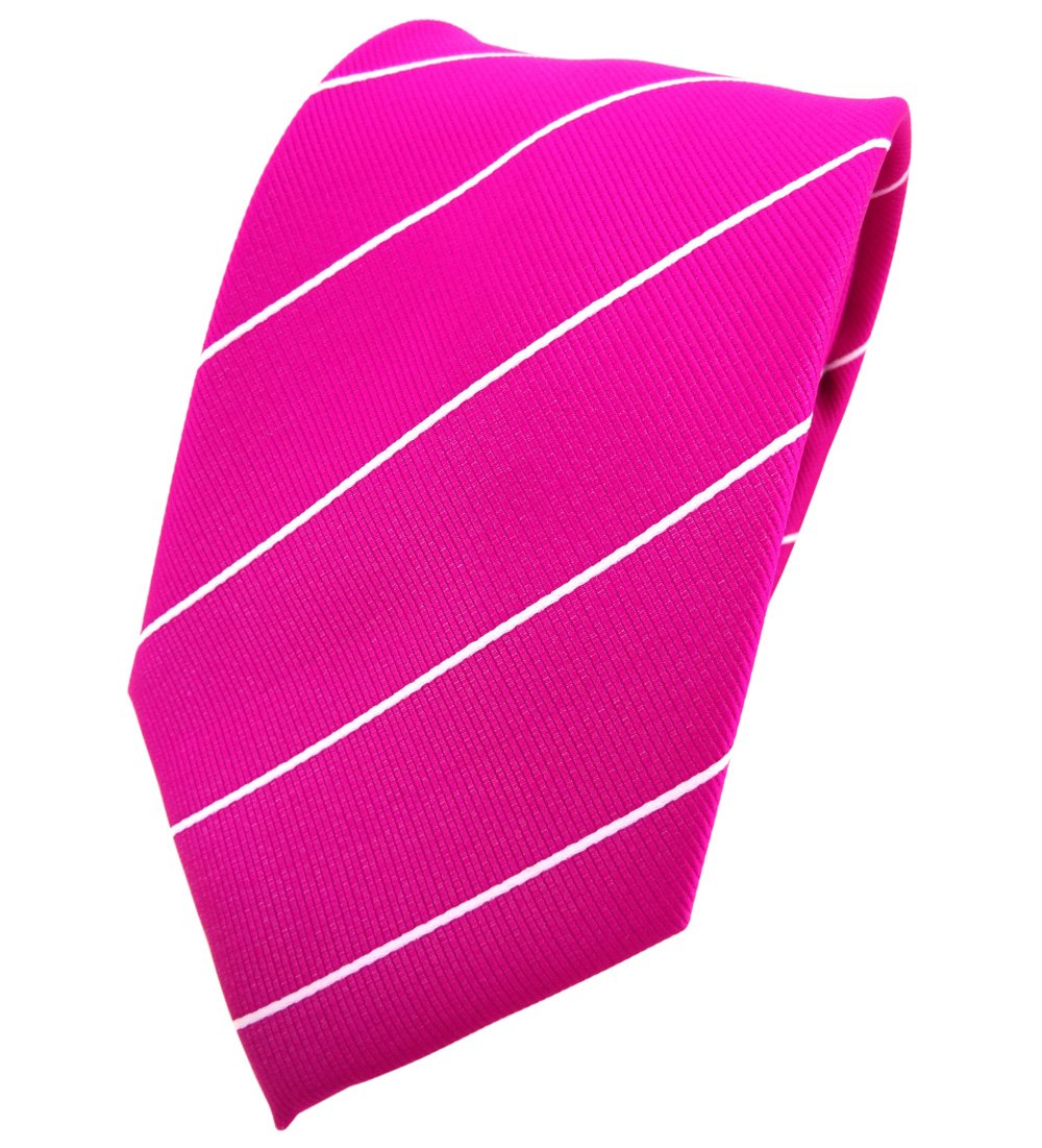 CORBATA FUCSIA CON BOLITAS BLANCAS