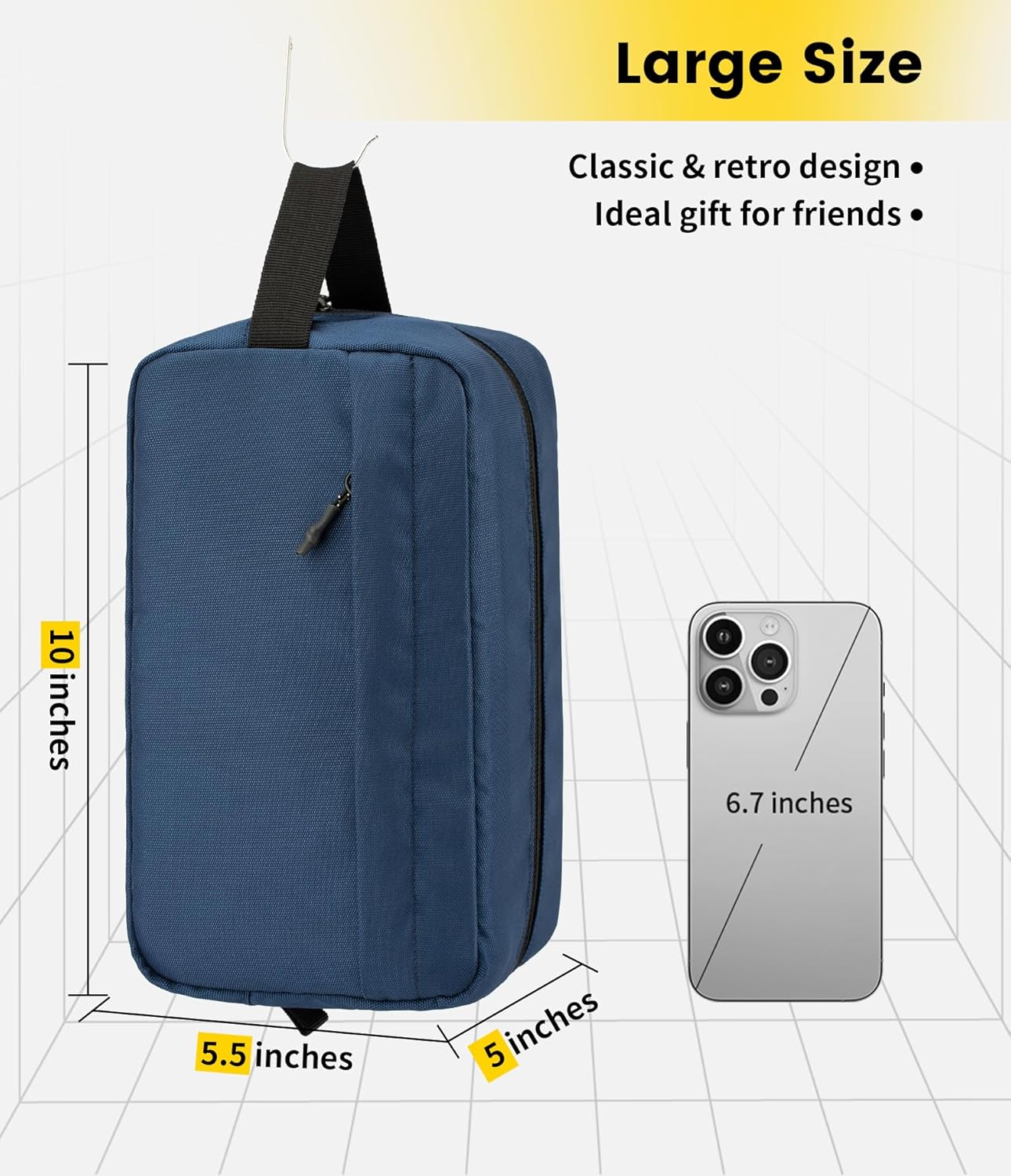 Vorspack Travel Toiletry Bag for Men - Hanging Toiletries Bag Water Resistant Travel Bag for Toiletries Accessories - Image 2