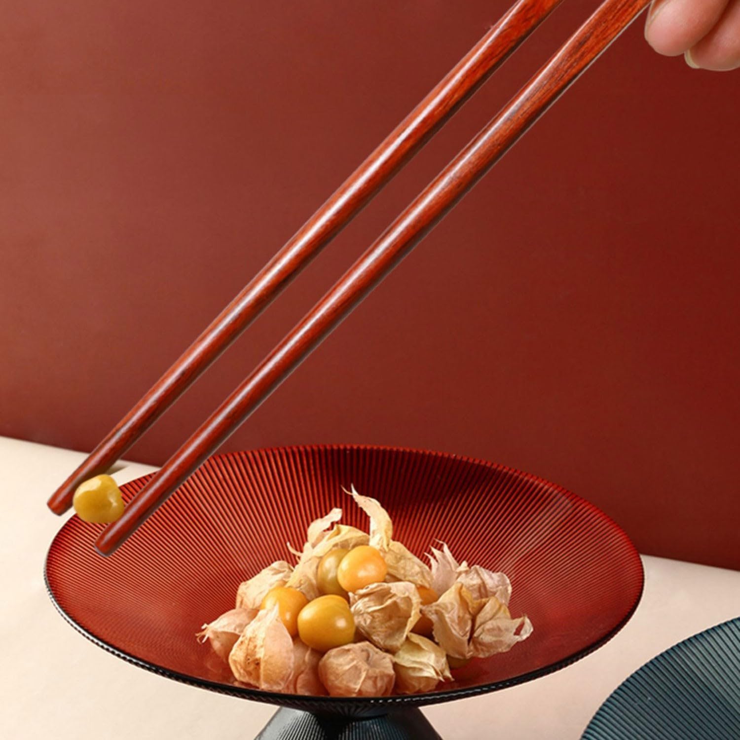 Bacchette, Bacchette cinesi riutilizzabili in ceramica 25 cm Set di bacchette in porcellana