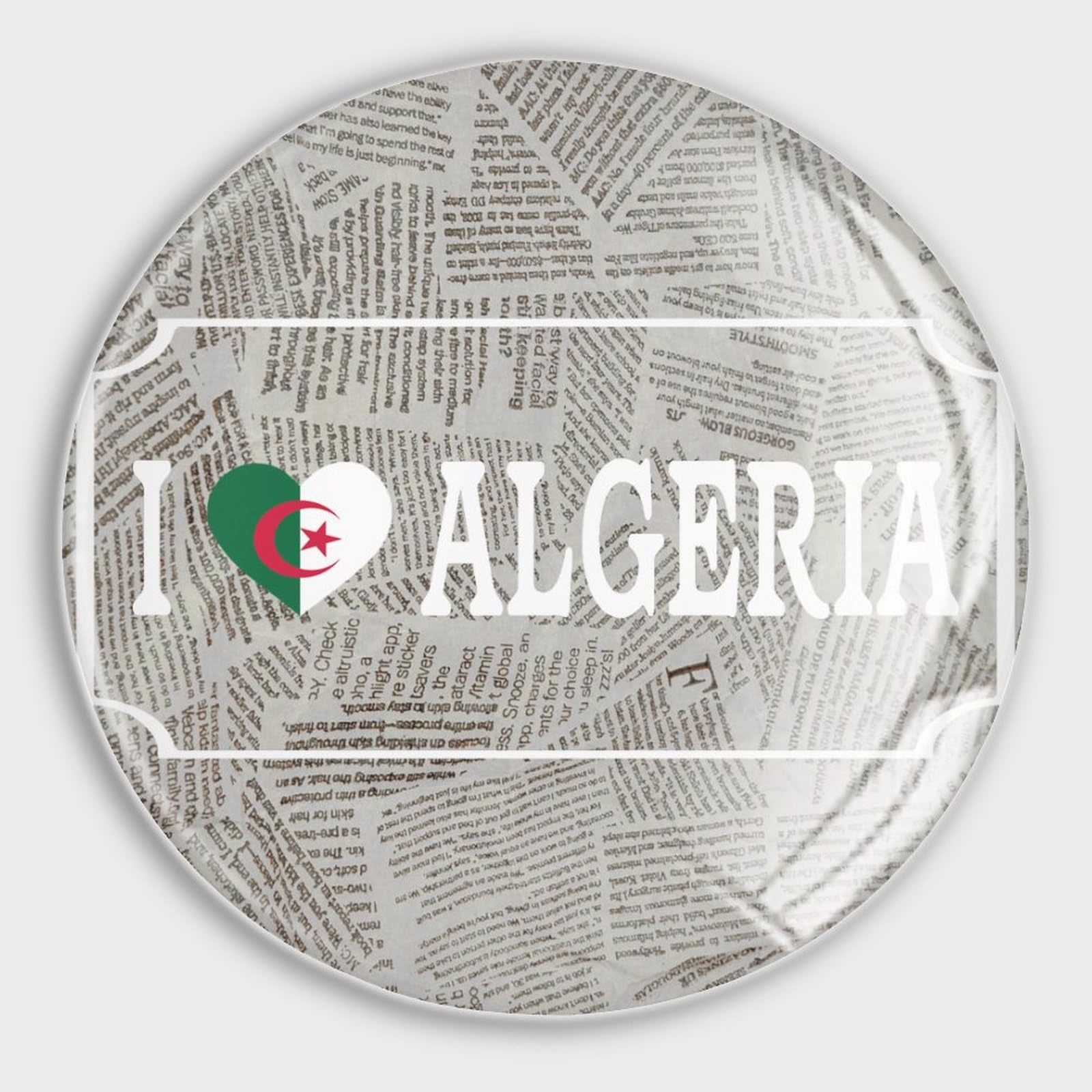 Imanes de vidrio para refrigerador bandera de Argelia casa