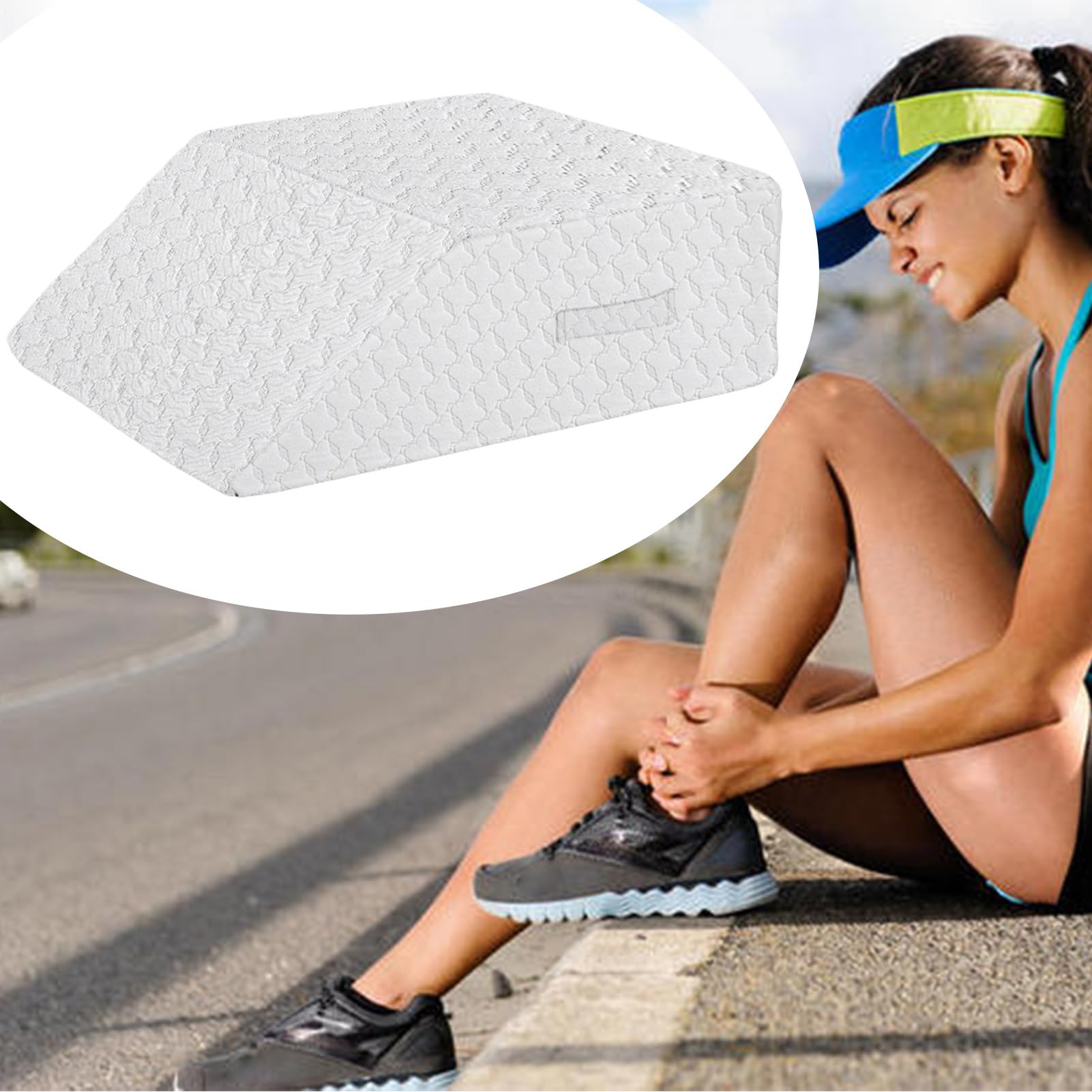 Generico Cuscino per Gambe a Rullo Cuscino a per Appoggio Gambe | Supporto Ergonomico Antiscivolo per Caviglie Relax Lettura Sonnellino in Camera Ufficio Casa Divano