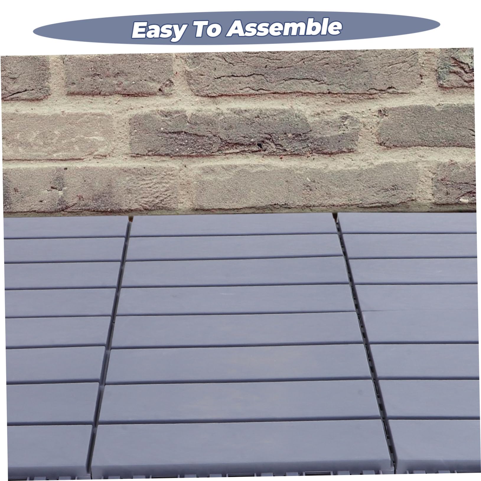 Uonlytech 6 Baldosas de Plástico Pp para Suelo de Patio y Baño, Instalación Fácil y Desmontaje Sencillo, Ideales para Decoración de Exteriores y Terrazas