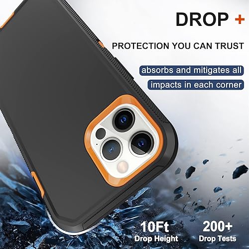 Miniatura 4 de Funda para iPhone 11 Pro Max con funda de clip para cinturón, 2 protectores de pantalla, protección contra caídas de grado militar, cuerpo completo,