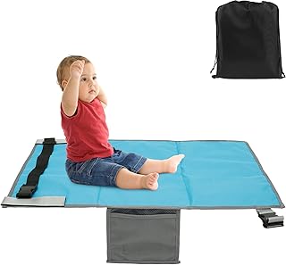 Airplane Travel Bed Toddler Airplane Seat Extender Portable Airplane Foot Rest Hammock for Kids Baby Airplane Footrest Bed Airplane Travel Essentials for Children to Lie Down on Plane(Blue)