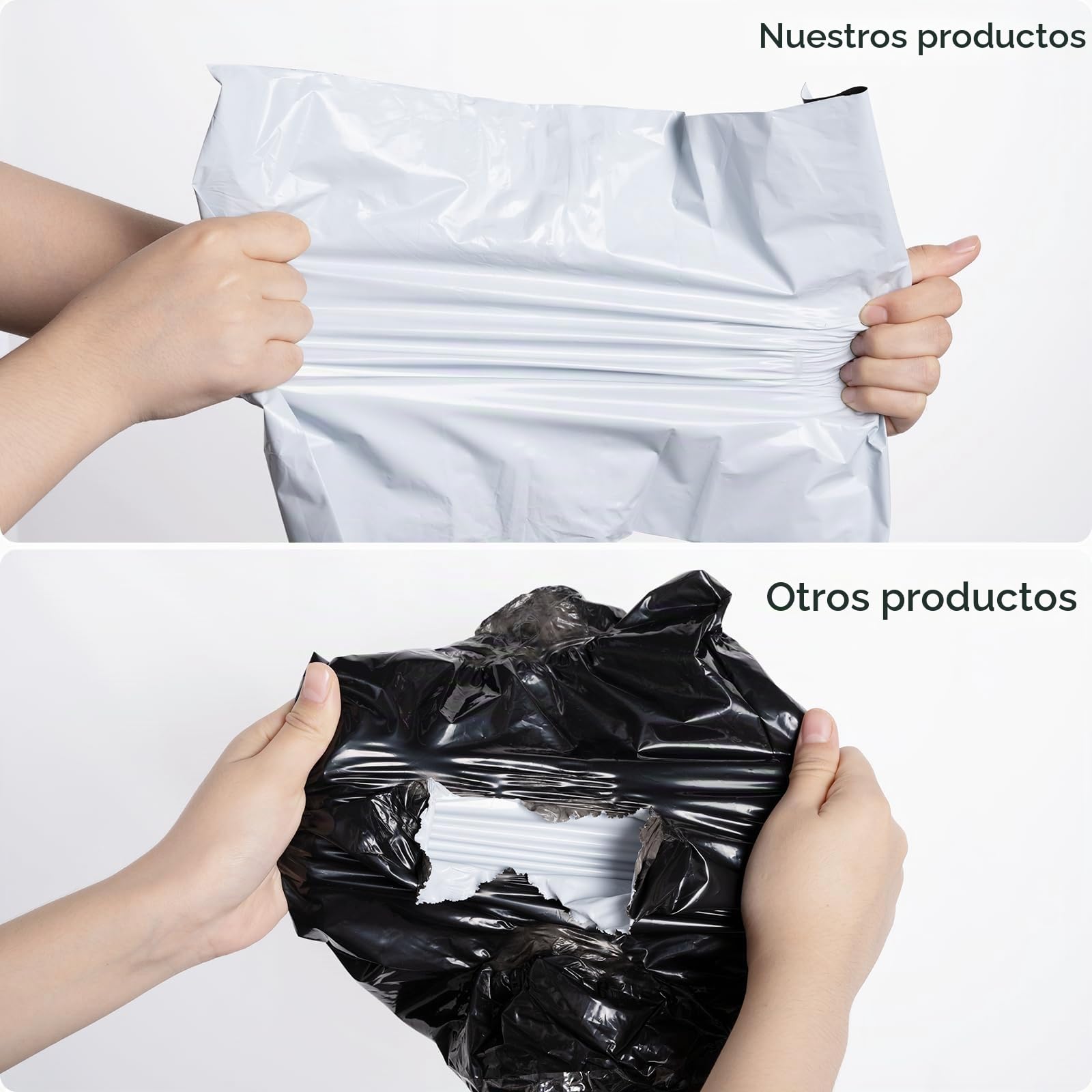 100 Bolsas para Envíos, 25 x 35 cm Sobres Envio de Plástico Impermeable y a prueba de polvo bolsas de correo para enviar paquetes embalaje vintado ropa para paquetes bolsas herméticas autoadhesivas