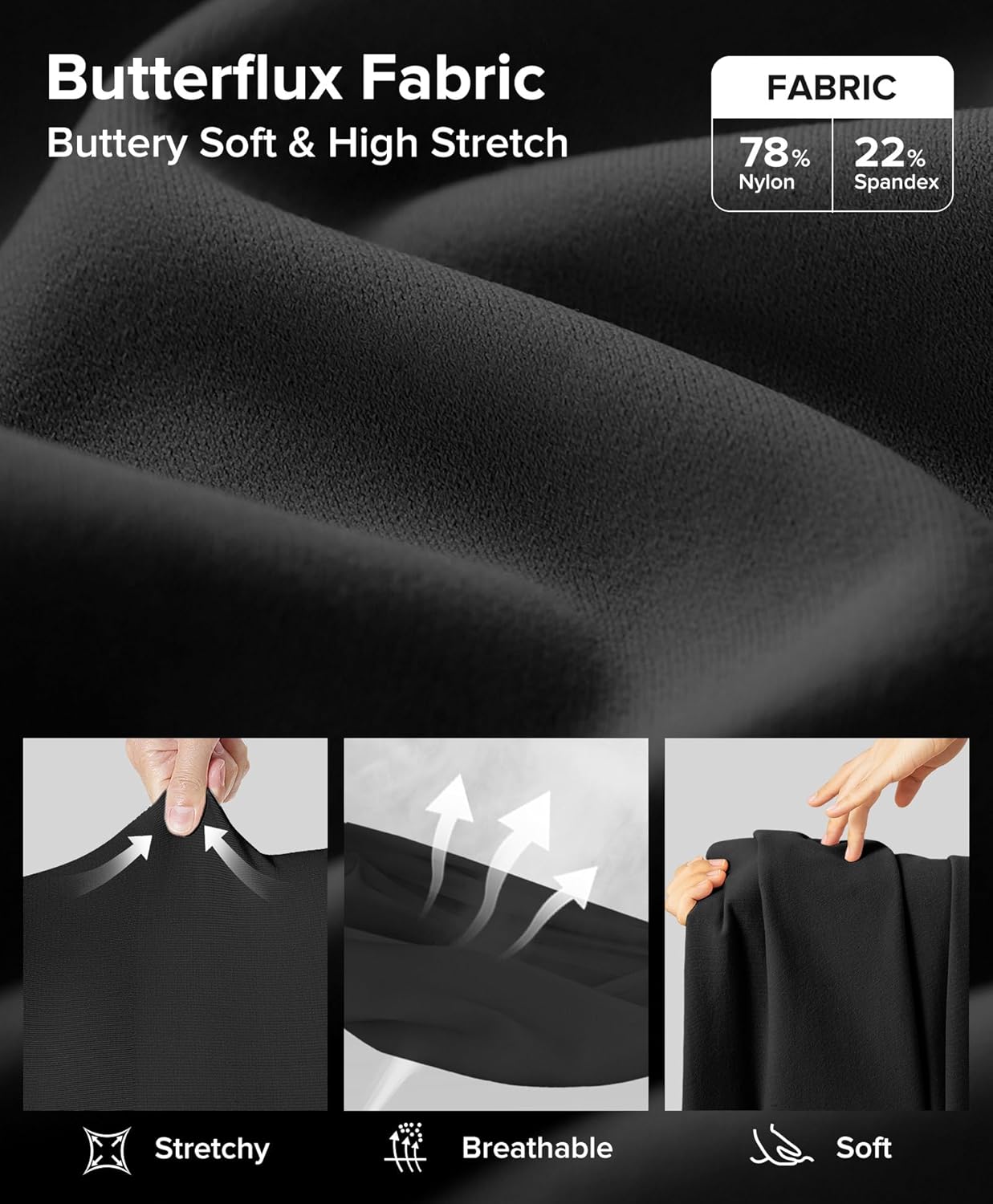 BRXL No Front Seam Leggings for Women Soft V Cross Mid Rise Workout Athletic Gym Lightweight Yoga Pants with Pockets Spandex - Image 5