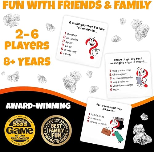 Vista 9 de Really?! Think You Know Me? Guess Again - Divertidos rompehielos de noche de juegos familiares, tarjetas de conversación para hablar
