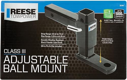 Miniatura 7 de Reese towpower 21141 bola de montaje ajustable