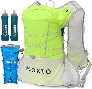 IX INOXTO Running Vest Hydration Backpack, Lightweight Running Backpack | Hydration Pack with 1.6L Water Bladder Daypack for Trail Running Hiking Cycling Race Marathon for Women Men